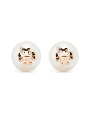Tory Burch Kira Perlen-Ohrstecker - Weiß