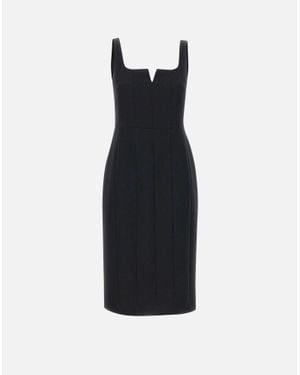 Max Mara Etruria Schwarzes Midi-Kleid - Blau