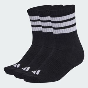 adidas Calzini Sportivi Imbottiti A Tre Strisce, Alta Caviglia, Confezione Da 3 Paia - Nero