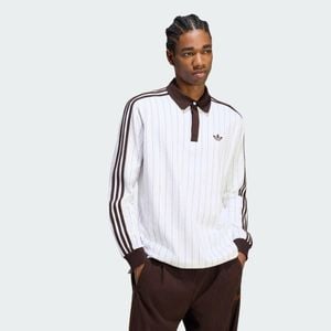 adidas Polo Pinstripes Longsleeve - Bianco