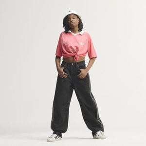 adidas Pantaloni A Gamba A Barile E Vita Alta - Multicolore