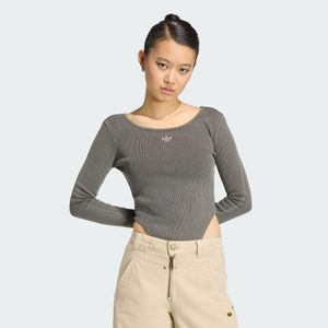 adidas Body A Manica Lunga Essentials Rib Washed - Grigio