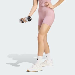 adidas Leggings Short 3 Stripes Studio All Me Booty - Bianco