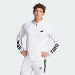 adidas Giacca Da Tennis Club 3-Stripes Knitted - Bianco
