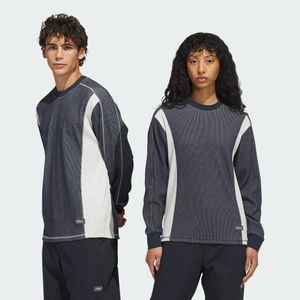adidas T-Shirt A Maniche Lunghe Waffle Da Skateboard - Blu