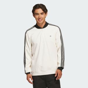 adidas Felpa Originals 3-Stripes 1/4 Zip - Grigio