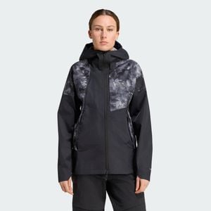 adidas Giacca Terrex Xperior 2.5 Layer Hybrid Primeknit Spray Dye Climaproof - Nero