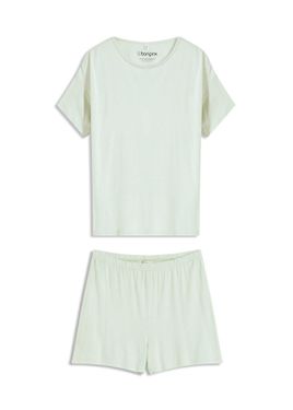 bonprix Pigiama Estivo Con Maglia Oversize - Verde