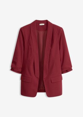 bonprix Blazer Lungo Con Maniche Drappeggiate - Rosso