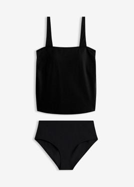 bonprix Tankini Ad Asciugatura Rapida (Set 2 Pezzi) - Nero
