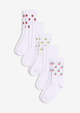 bonprix Calzini Da Tennis Con Cotone Biologico (Pacco Da 5 Paia) - Bianco