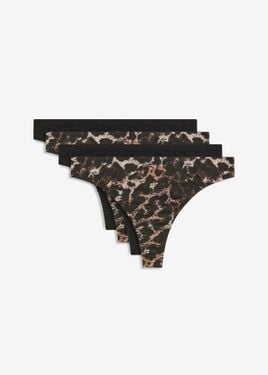 bonprix Perizoma (Pacco Da 4) - Nero