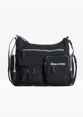 bonprix Borsa A Tracolla Con Tasche Esterne - Nero