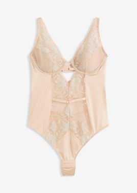 bonprix Body A Perizoma Con Ferretto Ed Effetto Lucido - Neutro