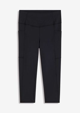 bonprix Leggings Sportivi Comfort, Lunghezza Capri, Ad Asciugatura Rapida, Con Tasca Per Cellulare - Blu