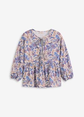 bonprix Maglia Con Laccetti Da Annodare - Bianco