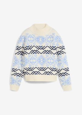 bonprix Maglione Norvegese - Bianco