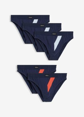 bonprix Slip Con Cotone (Pacco Da 5) - Blu