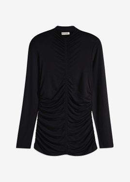 bonprix Maglia Con Arricciatura - Nero