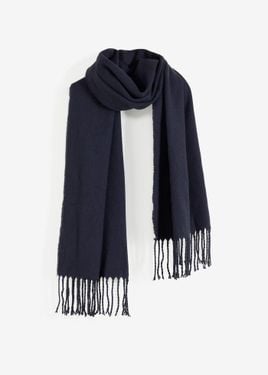 bonprix Sciarpa Morbida Con Frange - Blu