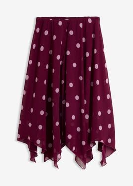 bonprix Gonna Midi Di Chiffon Con Orlo Asimmetrico - Viola