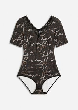 bonprix Body A Mezze Maniche - Nero