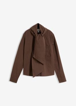 bonprix Blusa Con Sciarpina - Marrone