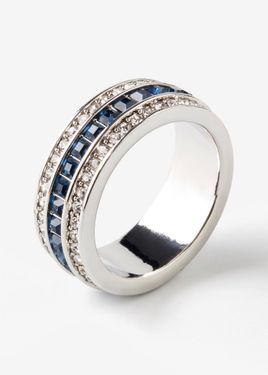 bonprix Anello Con Cristalli - Bianco