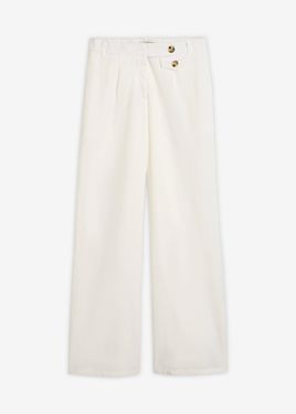 bonprix Pantaloni Larghi Con Lyocell - Bianco
