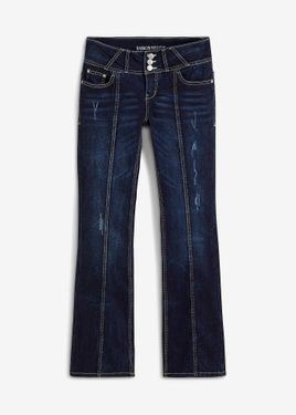 bonprix Jeans Bootcut Elasticizzati, Vita Media - Blu