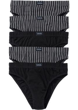 bonprix Slip Con Cotone (Pacco Da - Nero