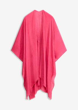 bonprix Poncho Con Dettaglio Smock - Rosa