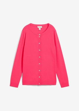 bonprix Cardigan Con Scollo Rotondo - Rosa