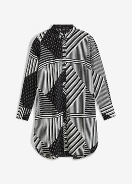 bonprix Camicia Lunga - Grigio