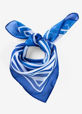 bonprix Foulard Piccolo Con Stampa Grafica - Blu