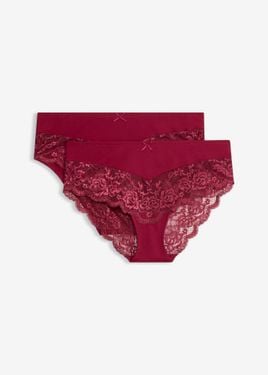 bonprix Panty (Pacco Da 2) - Rosso