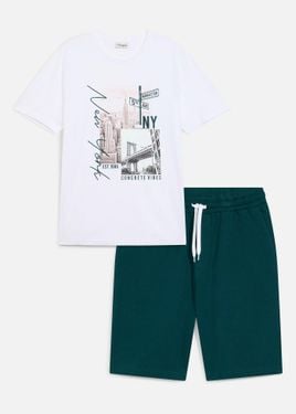bonprix T-Shirt E Pantaloni Corti (Set 2 Pezzi) - Bianco