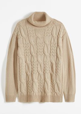 bonprix Maglione A Collo Alto, Loose Fit - Neutro