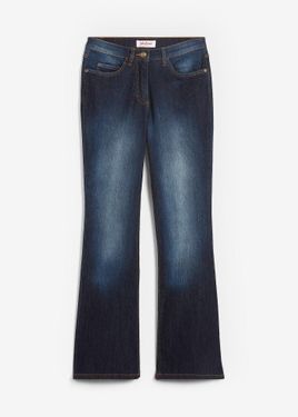 bonprix Jeans Elasticizzati Bootcut, Vita Media - Blu