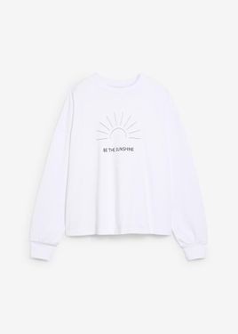 bonprix Felpa Oversize - Bianco