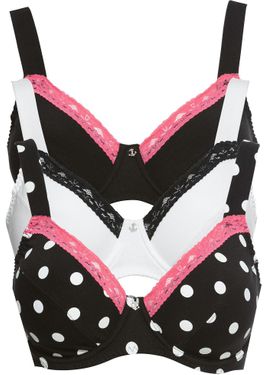 bonprix Reggiseno (Pacco Da 3) - Grigio