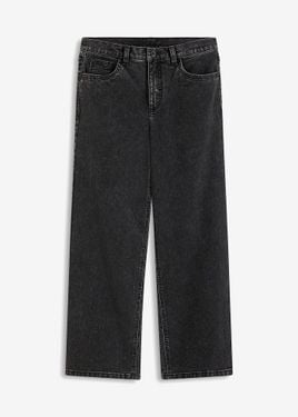 bonprix Jeans Wide Leg, Vita Media - Nero