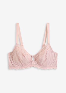bonprix Reggiseno Minimizer Con Pizzo Delicato - Rosa