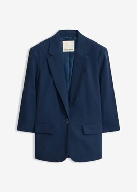 bonprix Blazer Morbido - Blu