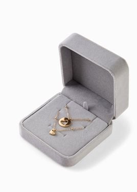 bonprix Collane (Set 2 Pezzi) Con Zirconie - Grigio
