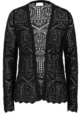 bonprix Cardigan Traforato - Nero