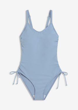 bonprix Costume Intero Con Laccetti Ed Effetto Modellante Leggero - Blu