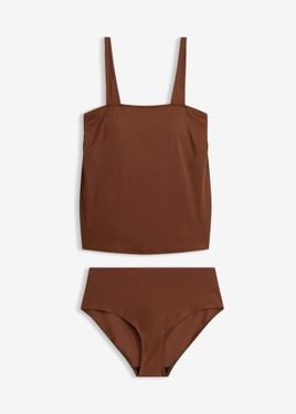 bonprix Tankini Ad Asciugatura Rapida (Set 2 Pezzi) - Marrone