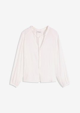 bonprix Blusa Con Righe Metallizzate - Bianco