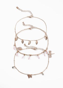 bonprix Set Cavigliere (3 Pezzi) - Bianco